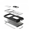 Etui pancerne do Samsung Galaxy S23, CamShield Slide, CamShield Slide, białe / czarne