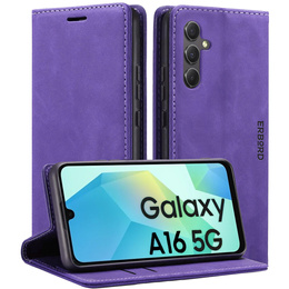 Etui do Samsung Galaxy A16, ERBORD Vintage, portfel z klapką, fioletowe