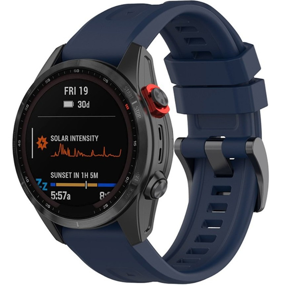 Pasek Silikonowy QuickFit 20mm do Garmin Fenix 5S/6S/7S/8 43mm, Granatowy