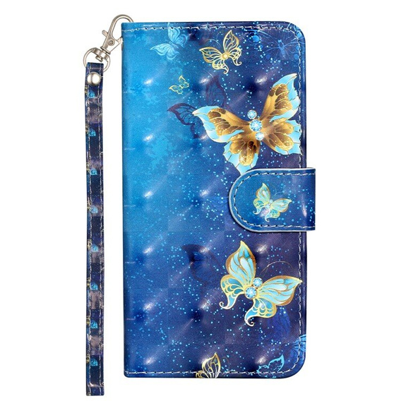 Etui z klapką do Xiaomi Redmi 13C / Poco C65, Wallet, Butterflies niebieskie