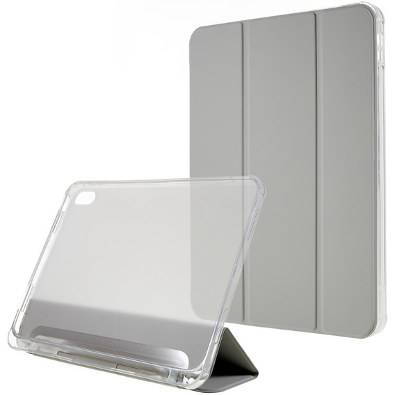Etui do iPad 11" 2025 A16 (11 gen.) / iPad 10.9" 2022 (10 gen.), Pencil Hybrid, z miejscem na rysik, szare