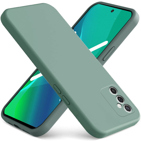 Etui do Samsung Galaxy M52 5G, Silicone Lite, ciemnozielone
