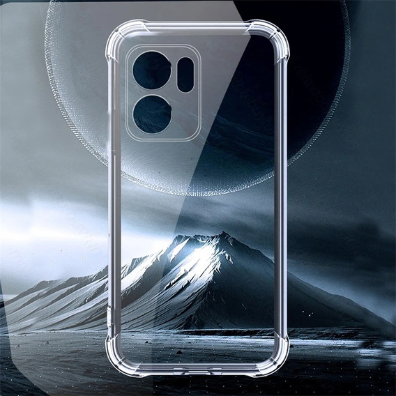 Etui do Oppo Reno 14F, wzmocnione, z ochroną aparatu, przezroczyste