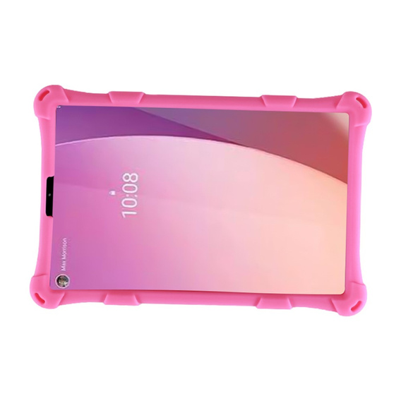 Etui do Lenovo Tab M9, pancerne z podstawką i paskiem, różowe