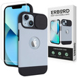 Etui ERBORD MagSafe Cam Slider do iPhone 13 / iPhone 14, niebieskie + Szkło na ekran
