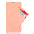 Etui z klapką do Motorola Moto G15 / Motorola Moto G15 Power, Card Slot, różowe