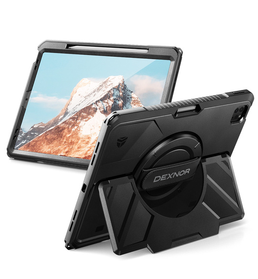 Etui Dexnor 360° z paskiem i uchwytem na rysik do iPad Pro 13" 2024 (7 gen.)