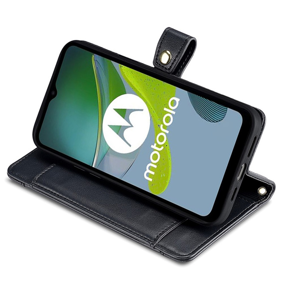 Etui z klapką do Motorola Moto G53 5G/ G23 4G/ G13 4G, Wallet Zipper Pocket, czarne