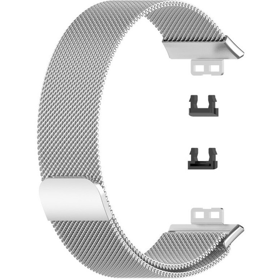 Pasek Bransoleta Milanese do Huawei Watch Fit, Srebrny