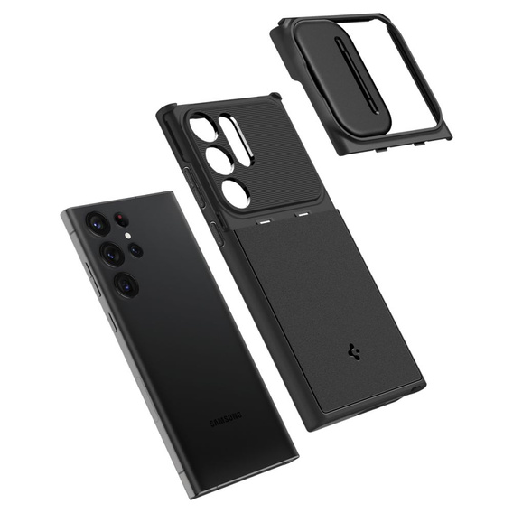 Spigen Optik Armor czarne etui do Samsung Galaxy S23 Ultra