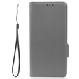 Etui z klapką do Xiaomi Redmi Note 12 5G / POCO X5 5G, Wallet Litchi Magnet, szare