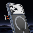Etui Matt Case do iPhone 17 Pro Max, pancerne, do MagSafe, przydymione z szarymi bokami