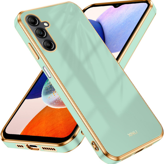 Zestaw Etui do Samsung Galaxy A14 4G/5G, Electro, Miętowe + Szkło 9H