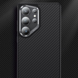 Etui BENKS Kevlar Armor PRO do Samsung Galaxy S25, Carbon Fiber 600D A043, do MagSafe, czarne