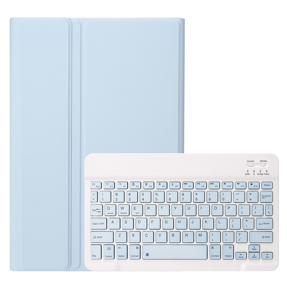 Etui z klawiaturą do Samsung Galaxy Tab S9, Leather Pen Slot, jasnoniebieskie