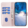 Etui z klapką do Samsung Galaxy S23 FE, BINFEN Wallet, różowe rose gold + szkło 9H
