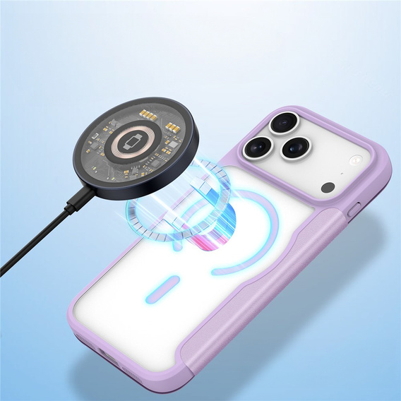 Etui Dux Ducis do iPhone 17 Pro, Skin X Pro,  z klapką, do MagSafe, fioletowe