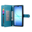 Etui z klapką do Samsung Galaxy A17 5G, Wallet Zipper Pocket, portfelowe, niebieskie