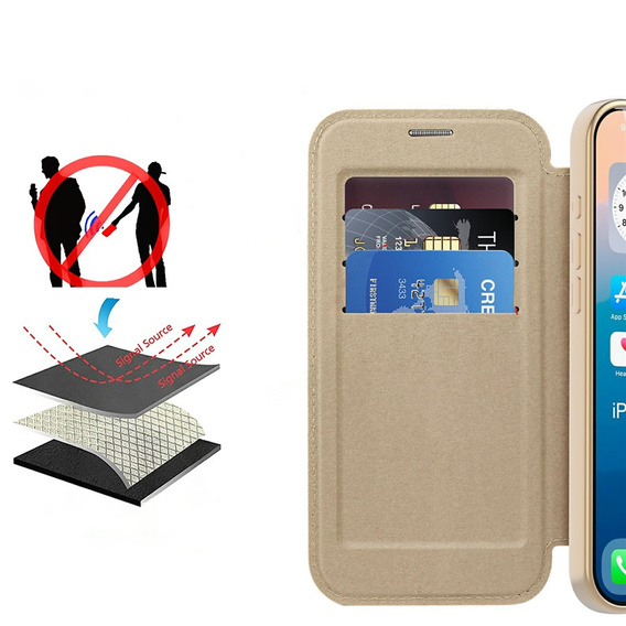 Etui z klapką RFID Wallet MagSafe z ochroną aparatu do iPhone 17 Pro Max