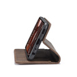 Etui CASEME do Samsung Galaxy A12 / M12 / A12 2021, Leather Wallet Case, kawowe