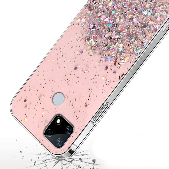 Etui do Realme 7i, Glittery, różowe