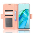 Etui z klapką do Honor Magic 5 Lite 5G, Card Slot, różowe