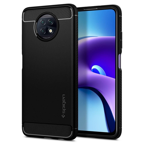 Etui Spigen do Xiaomi Redmi Note 9T 5G, Rugged Armor, czarne