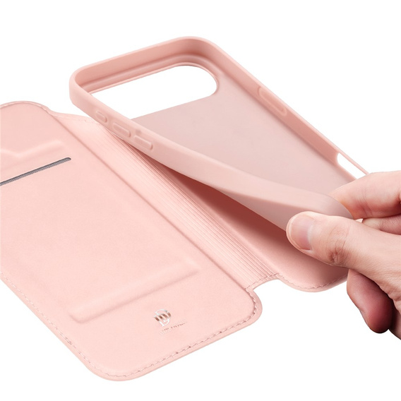 Etui Dux Ducis do iPhone 17 Air, Skin Pro, z klapką, z miejscem na kartę,  różowe