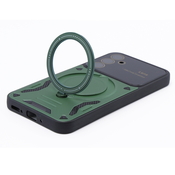 Etui pancerne do Samsung Galaxy A54 5G, CamShield MagSafe, zielone