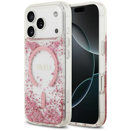Etui GUESS Resin Bottom Glitter MagSafe do iPhone 17 Pro