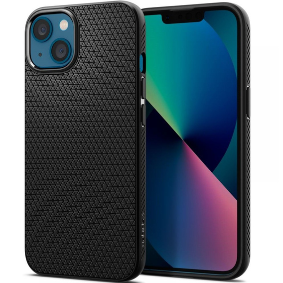 Etui Spigen do iPhone 13 Mini, Liquid Air, czarne + szkło
