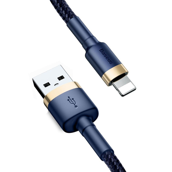 Baseus Cafule – kabel USB-A do Lightning 1 m 2,4A złoto-niebieski