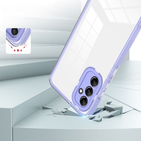 Etui do Samsung Galaxy A14 5G, Fusion Hybrid, przezroczyste / fioletowe