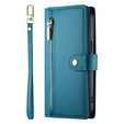 Etui z klapką do Samsung Galaxy A56 5G, Wallet Zipper Pocket, niebieskie