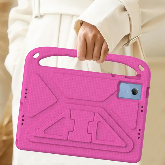 Etui dla dzieci do Lenovo Idea Tab 11" 2025 TB336FU TB336ZU, dziecięce z uchwytem, różowe