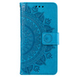 Etui z klapką do Oppo A17, Mandala, niebieskie