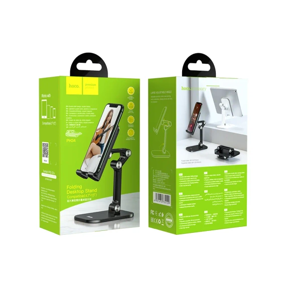 Uchwyt HOCO PH29A biurkowy do telefonu lub tabletu 4,7–13" – czarny