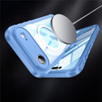 Etui do iPhone Air, Shockproof, ze szkłem, do MagSafe, niebieskie