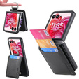 Etui do Motorola Razr 50 Ultra, Card Slot Ring Case, czarne