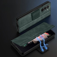 Etui z klapką do Samsung Galaxy Z Fold6 5G, Wallet, zielone