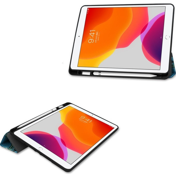 Etui do iPad 10.2" 2021/2020/2019 (9/8/7 gen.), Smartcase z miejscem na rysik, cherry blossom
