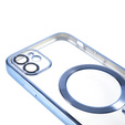 Zestaw Etui do iPhone 12, MagSafe Hybrid, niebieskie + szkło