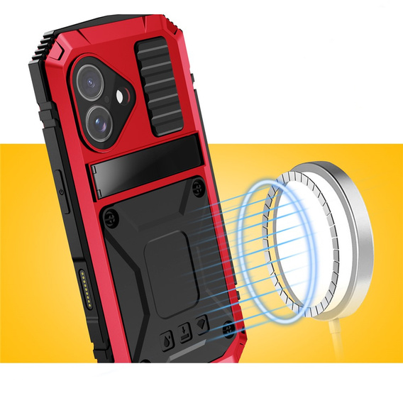 Etui R-JUST z podstawką i wbudowanym szkłem do iPhone 17