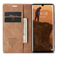 Etui CASEME do Huawei P30 Pro, Leather Wallet Case, brązowe