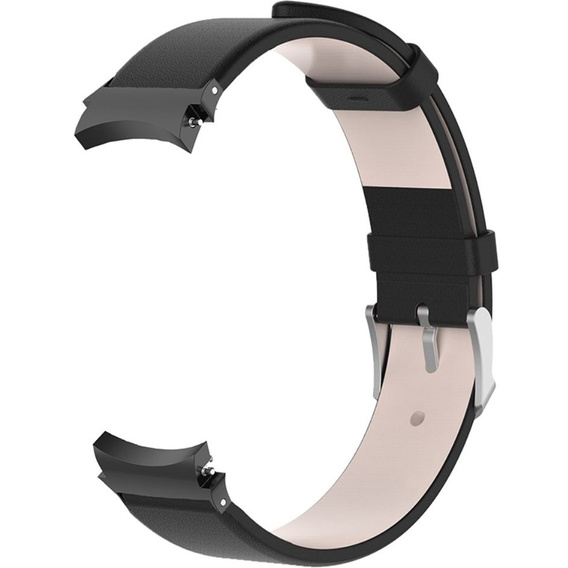 Pasek Skórzany do Samsung Galaxy Watch 4/5/6 40/42/43/44/45/46/47mm, Czarny