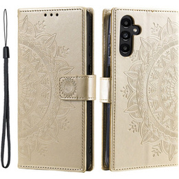Etui z klapką do Samsung Galaxy S23 FE, Mandala, złote