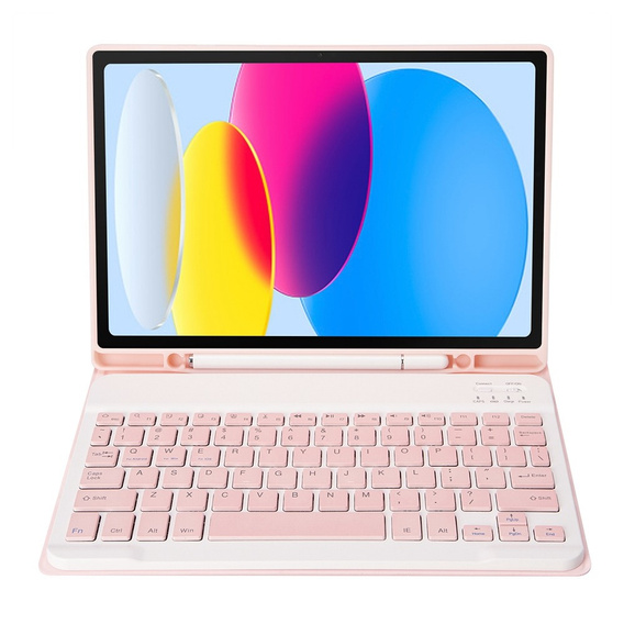 Etui z klawiaturą do iPad 11" 2025 A16 (11 gen.) / iPad 10.9" 2022 (10 gen.), Pen Slot, różowe rose gold