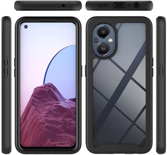 Etui do Oppo Reno7 Lite, Shockproof, z folią, czarne