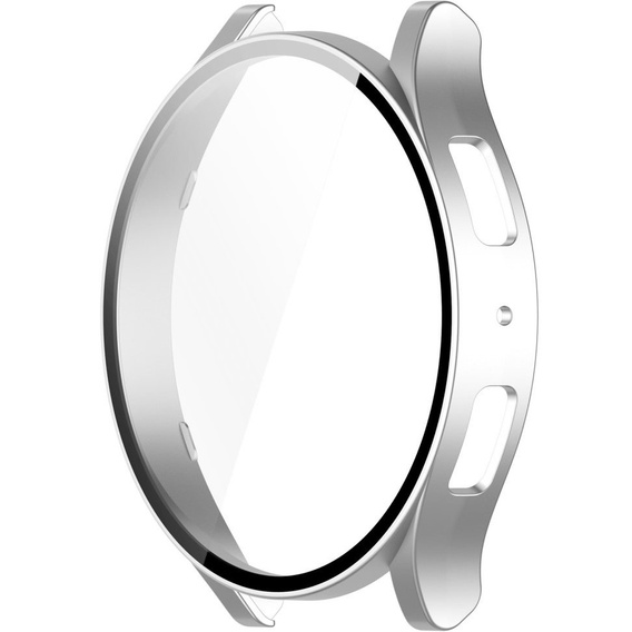 2w1 Etui + Szkło Hartowane do Samsung Galaxy Watch 6 40mm, Srebrne