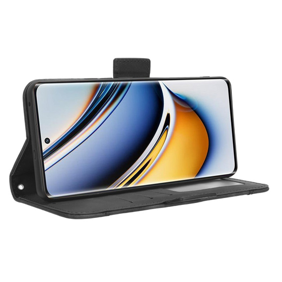 Etui z klapką do Realme 11 Pro 5G / Pro+ 5G, Card Slot, czarne